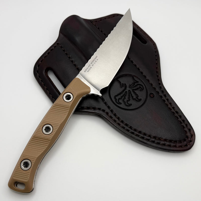 Microtech Akris w/ Dark Earth G-10 Handles & Stonewash Standard M390MK