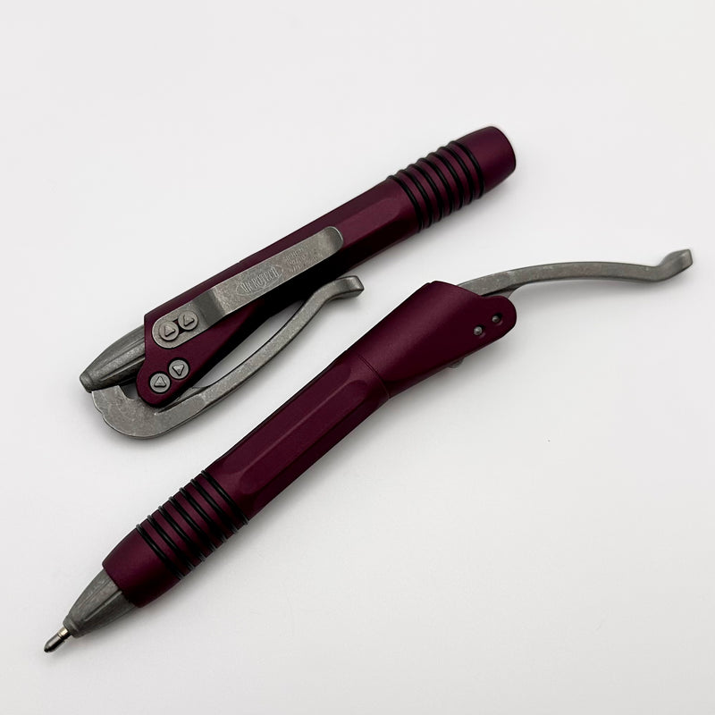 Microtech Siphon II Pen Black Cherry Stainless Steel 401-SS-BCAP