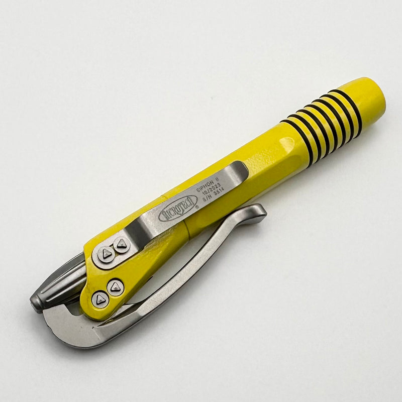 Microtech Siphon II Pen Corvette Yellow Stainless Steel 401-SS-CYBB
