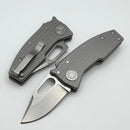 Demko Nano Shark w/ Textured Titanium Handles & Clip Point CPM-20CV