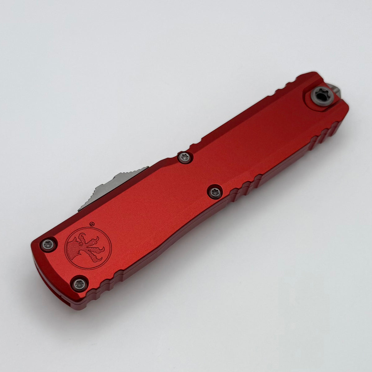 Microtech Ultratech Gen IV D/E Satin Standard w/ Red Handle 11224-4RD