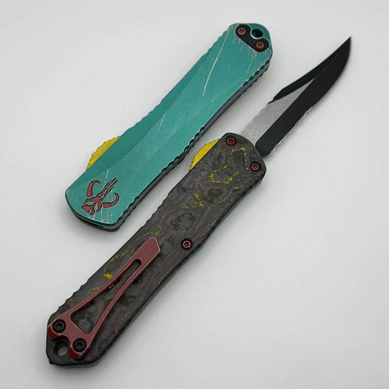 Heretic Knives Manticore E Bounty Hunter w/ 2 Tone Part Serrated Bowie Battle Black MagnaCut H026B-14B-BOUNTY