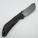 Kansept Knives Tipper Tiger Stripe Flamed Titanium Handles w/ Damascus K1079A4
