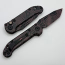 Microtech Knives LUDT Gen III Smooth Handle Topographic Black/Pink Tanto 1136S-1TPBKPKCS
