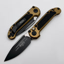 Microtech Knives LUDT Gen III Black Drop Point w/ Tan Handle 1135-1TA