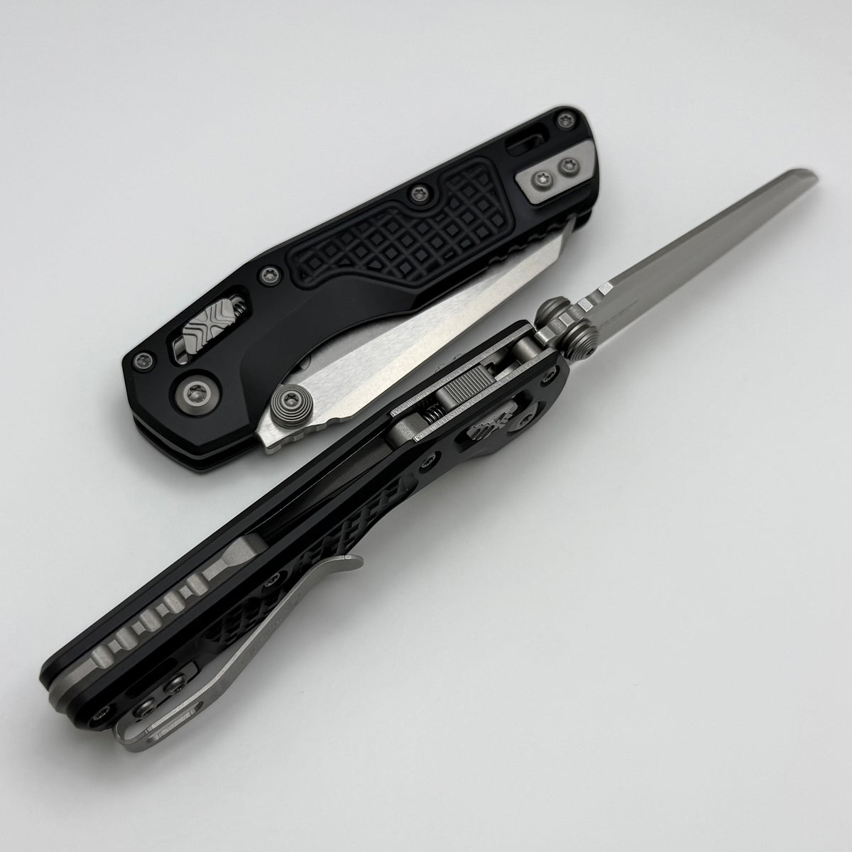 Microtech MSI RAM LOK Mini Black Frag Aluminum Handles w/ Stonewash M3 Microtech MSI RAM LOK Mini Black Frag Aluminum Handles w/ Stonewash M3