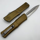 Microtech Knives Combat Troodon Gen III Satin Full Serrated Double Edge w/ Tan Handle 1142-6TA