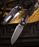 Microtech MSI RAM LOK Mini Proof Run Black Frag Aluminum Handles w/ Apocalyptic M390MK 210M-10APFRSPR