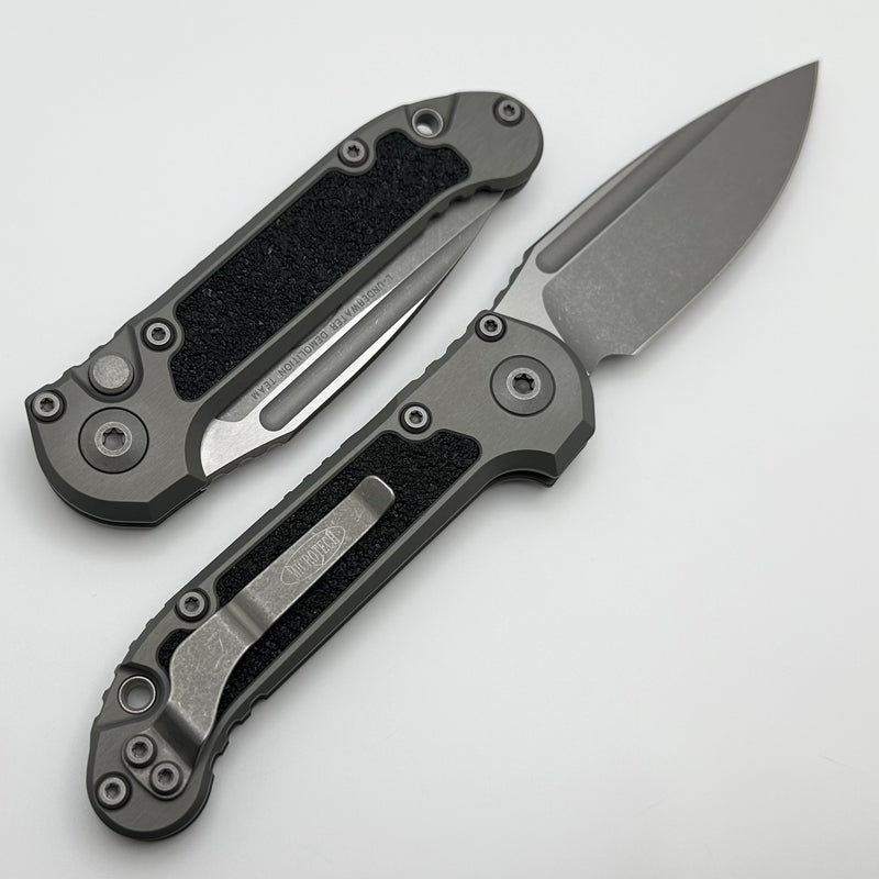 Microtech Knives LUDT Gen III Apocalyptic Drop Point w/ Natural Clear Handle 1135-10APNC