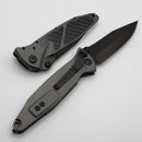 Microtech Socom Elite M/A DLC Spearpoint w/ Carbon Fiber Inlaid Natural Clear Aluminum Handle Signature Series 160-1DLCTNCCFISS