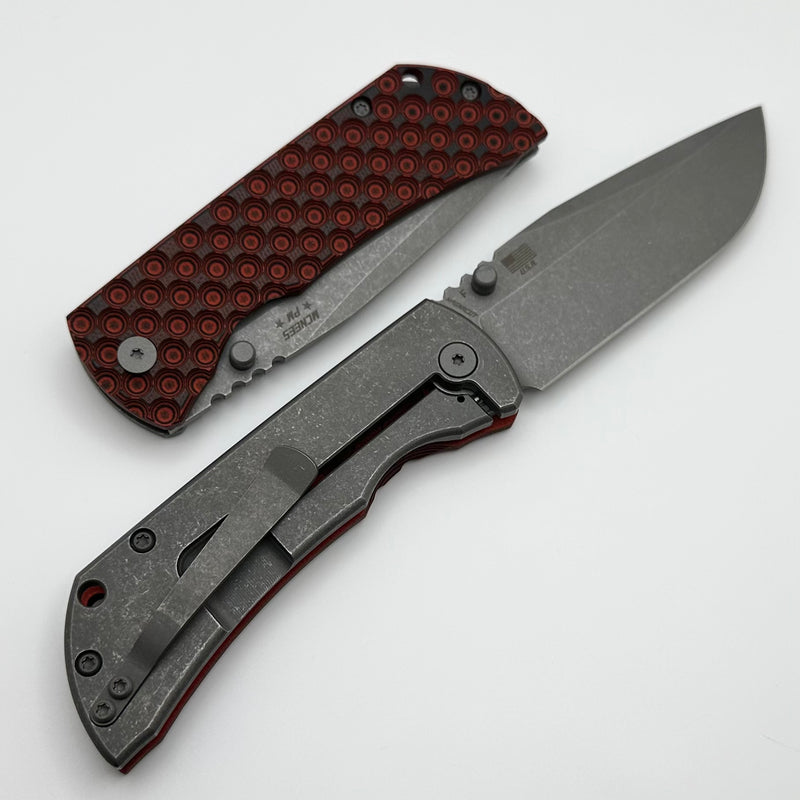 McNees Performance Machined Mac 2 3.5" Gen 2 F Atomic Red/Black G-10 & Ti w/ MagnaCut