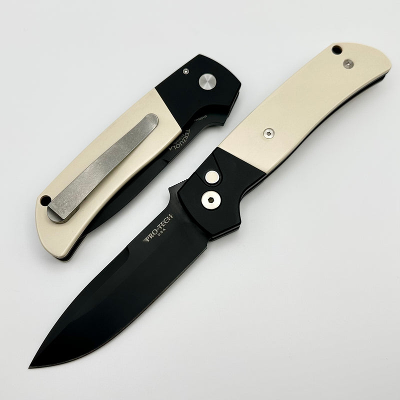 Pro-Tech Terzuola ATCF Black Handle w/ Micarta Inlays/Button & DLC MagnaCut BT2752