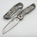 Microtech Marfione Select MSI RAM LOK Titanium Frag Handles w/ Double Vapor Blast & Flamed Accents & Stonewash M390MK 210-10FRMS4