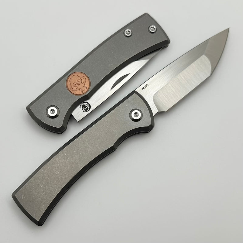 Chaves Knives Slip Joint w/ Tanto M390 & Titanium Handles w/ Copper Inlay