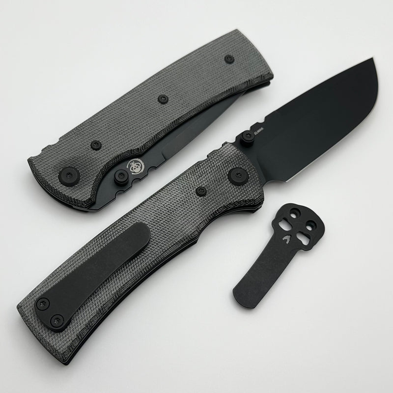 Chaves Knives Redencion 229 Blackout w/ Black Micarta & PVD Drop Point Elmax - Blue Label