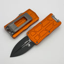 Microtech Exocet II w/ Orange Aluminum Handle & Black M390MK D/E 1157-1OR