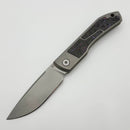 Uldanov Custom Knives Sierra w/ Milled Titanium/Purple Haze Carbon Fiber Inlays & MagnaCut Front Flipper