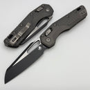 Microtech Knives MSI RAM LOK Natural Clear Aluminum Frag Handles & Two Tone Black M390MK 210-1FRNC