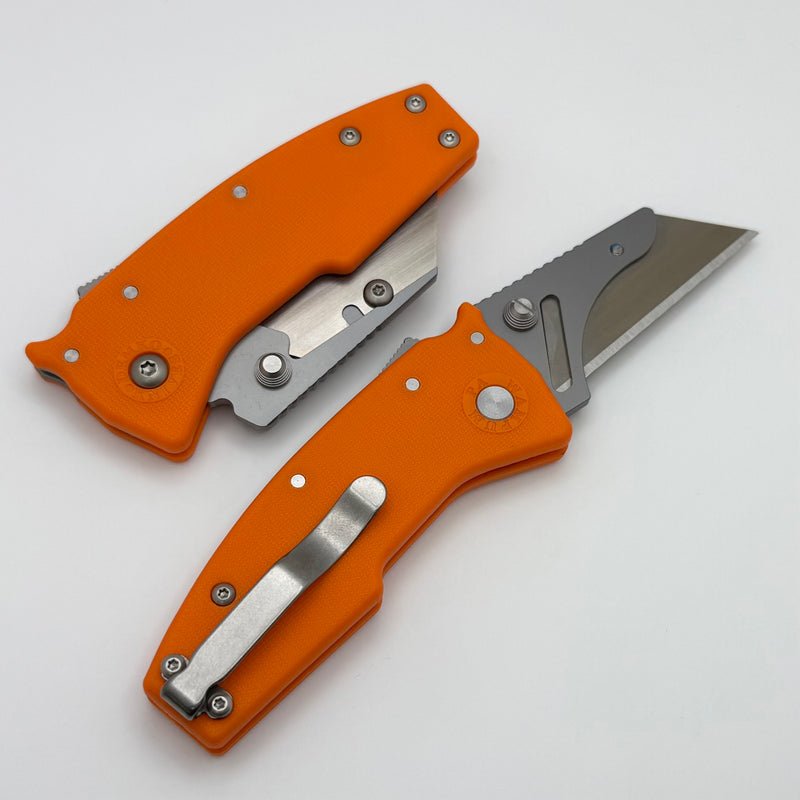 Demko Nano Razor Shark w/ Orange G-10 Handles & Changeable Razor Blade