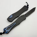 Heretic Hydra V4 w/ Carbon Fiber Handle & DLC Tanto w/ Blue Accents H406-6A-CF/BLUTI