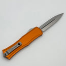 Microtech Knives Mini Hera Stonewash D/E M390MK w/ Orange Handle 1702M-10OR