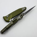 Microtech Socom Ram-Lok Tactical w/ OD Green Aluminum Frag Handles & S/E Black M390MK 160RL-1FROD
