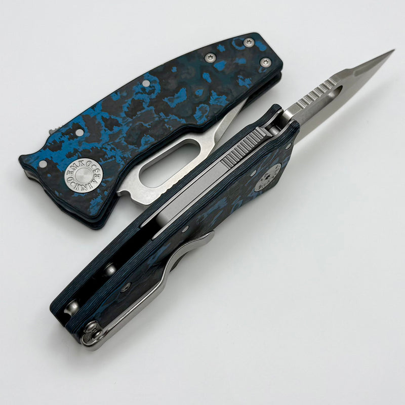Demko Nano Shark w/ Artic Storm Carbon Fiber Handles & Clip Point CPM-20CV