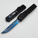 Microtech Marfione Select Ultratech ZBP S/E Blue Baker Forge IceStorm w/ Hefted Black Handle & Blue Accents 1121-16MS2