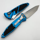 Microtech Socom Elite Auto T/E Stonewash & Blue Handle 161A-10BL
