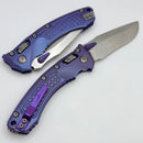 Microtech Marfione Select Amphibian RAM LOK Purple Haze Frag Titanium Handles & Stonewash M390MK w/ Double Vapor Blast & Purple Accents 137RL-10FRMS5