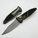 Microtech Socom Elite Auto Distressed Grenade Green w/ Apocalyptic S/E 160A-10APDGG-U25