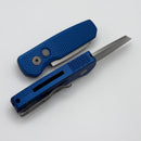 Pro-Tech Runt 5 w/ Textured Blue Handle & Stonewash Reverse Tanto CPM-20CV R5205-Blue