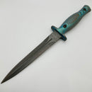 Spartan Blades Les George V-14 Dagger Custom w/ Damascus & Titanium Fixed Blade