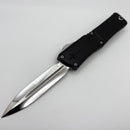 Marfione Custom Knives Combat Troodon LT Gen III Mirror Polished D/E w/ Black Handle & Flamed Accents