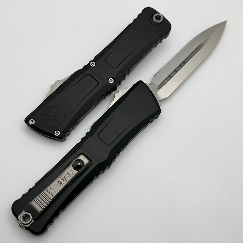 Microtech Knives Combat Troodon Gen III Satin Double Edge w/ Black Handle 1142-4