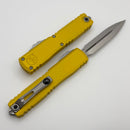 Microtech Ultratech Gen IV D/E Stonewash Full Serrated w/ Yellow Handle 11224-12YW