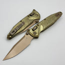 Microtech Socom Ram-Lok w/ Antique Gold Titanium Slab Handles & Bronze S/E M390MK 160RLS-13MS2
