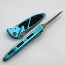 Microtech Socom Elite Manual Tanto Full Serrated Apocalyptic w/ Turquoise Handle 161-12APTQ