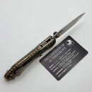 Marfione Select Microtech LUDT Ram-Lok w/ Flamed Slab Side Titanium Handles w/ Bronze Accents & Stonewash Tanto 1136RLS-10MS3