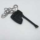 RMJ Tactical Stonewash Mortifier Hand Textured Tomahawk Pendant w/ Black Cerakote