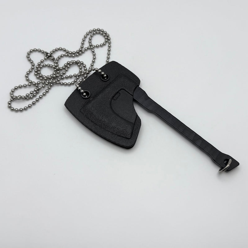 RMJ Tactical Stonewash Mortifier Hand Textured Tomahawk Pendant w/ Black Cerakote