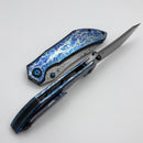 Kansept Knives Tipper Lightning Strike Titanium Handles w/ Damascus K1079A3