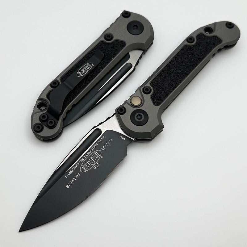 Microtech Knives LUDT Gen III Black Drop Point w/ Natural Clear Handle 1135-1NC