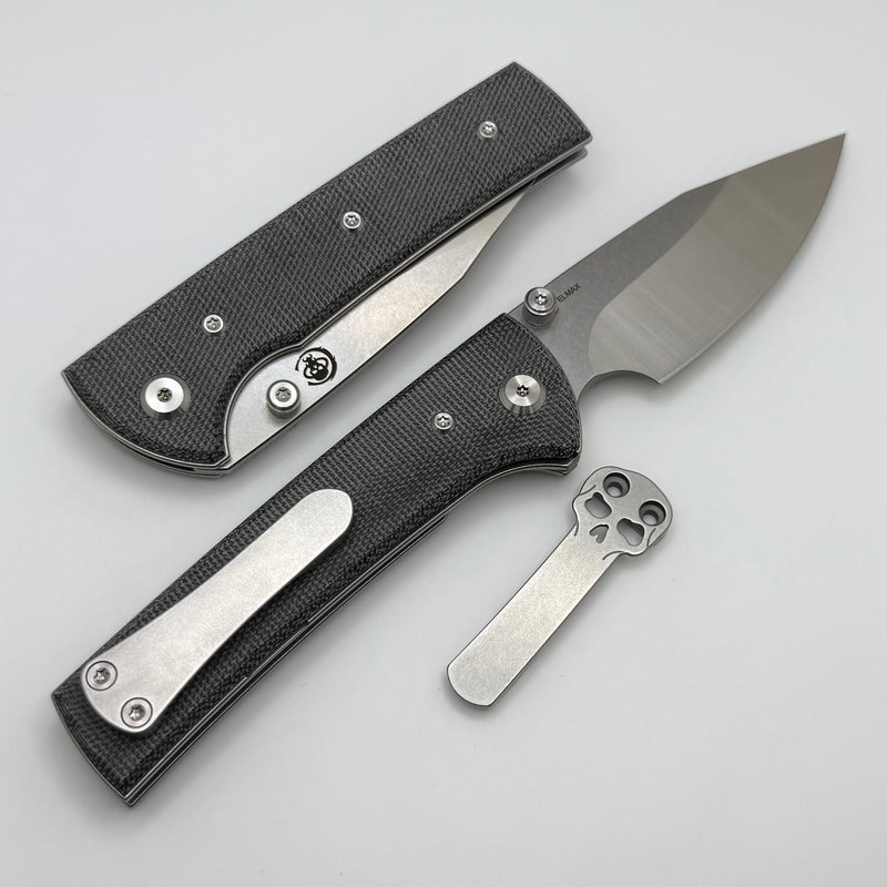 Chaves Knives Scapegoat Street w/ Black Micarta & Spear Point Elmax - Blue Label