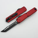 Microtech UTX-70 Gen IV Hellhound w/ Red Handle & Black M390MK 14194-1RDS
