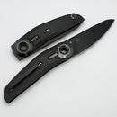 Reate Knives VK-TRON Bead Blast DLC Titanium Handles w/ Zirconium Clip & DLC M390