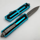Microtech Scarab 2 Gen 3 Turquoise Handles w/ D/E Apocalyptic M390MK 1280-10APTQ