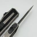 Microtech Scarab 2 Gen 3 Black Spine Fluted Tanto w/ Natural Clear Handle 1279-1NC