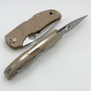 Spyderco Native 5 Brown Canvas Micarta Handles & CruWear C41MPCW5