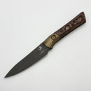 Microtech Paring Knife Livewire Carbon Fiber/Bronze Titanium Bolster Handle w/ DLC M390MK 3500B-1DLCLWCFS